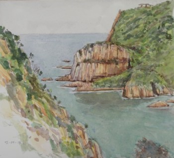 knysna heads watercolour